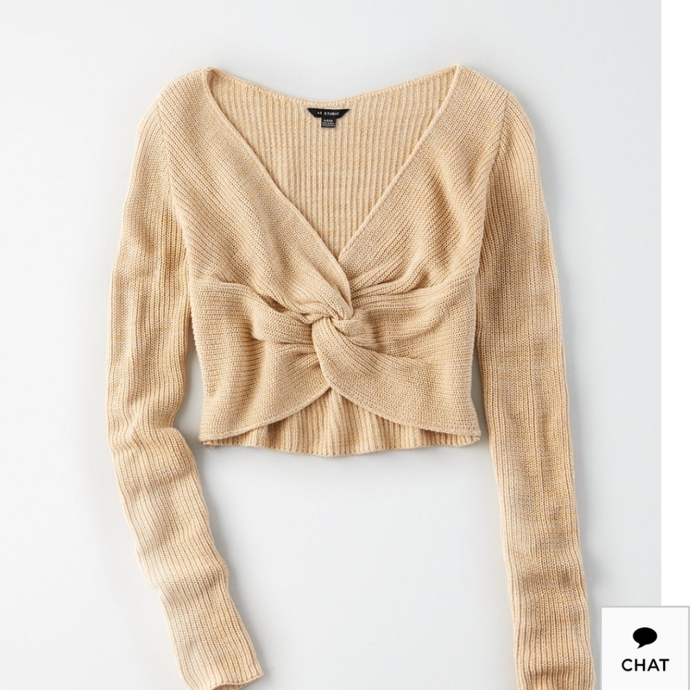 Bnwt American eagle twist knot crop sweater